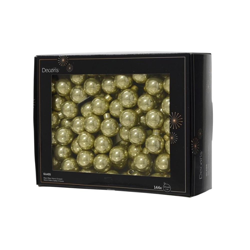 BOX 144 MINI SFERE VETRO D2.5